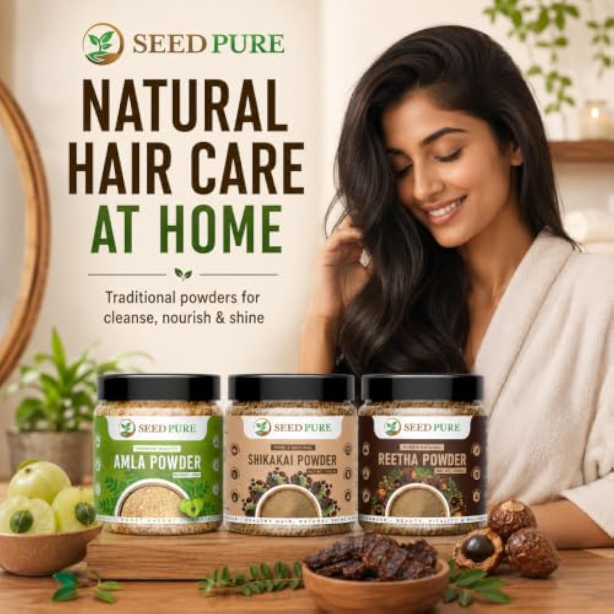 Omorose Shikakai Amla Reetha Powder for Hair