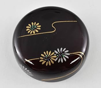 菊蒔絵　中棗　内銀地　螺鈿 Amazon.co.jp: 楠廸庵 茶道具 棗 東雲作 溜塗流水に菊蒔絵中棗