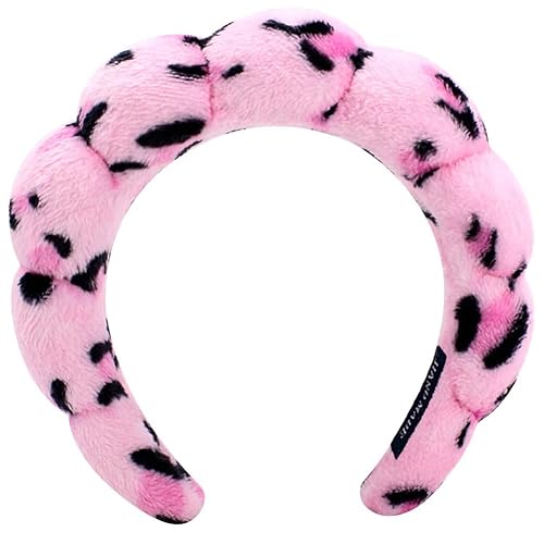 Miniatura 7 de AOENJIE Diademas de spa para lavar la cara o el maquillaje, diademas de esponja para el cuidado de la piel, diadema de tela de rizo hinchada para