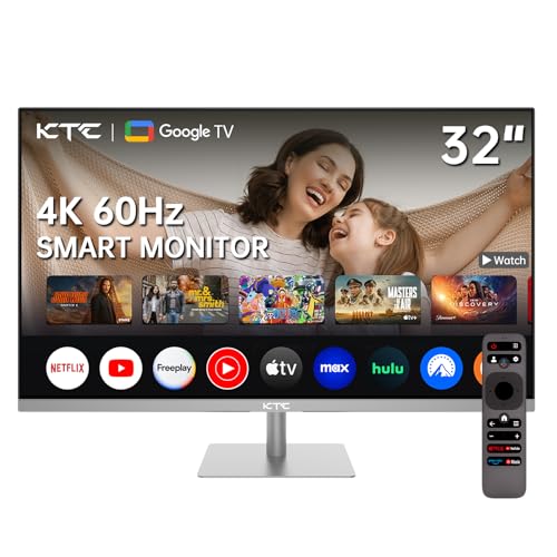 32 Zoll Smart Monitor mit Smart TV-System | UHD 4K@60Hz | Bluetooth, WiFi, Lautsprecher, KVM | Voice Remote | HDMI 2.1, DP 1.4, PD 65W USB C (DP Alt Mode), USB-A x 4