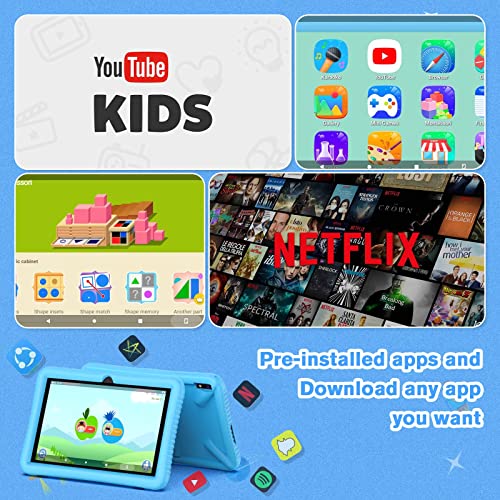 TOSCiDO 10 inch Kids Tablet, Android 11 Tablet for Kids,32GB ROM, Quad Core Processor,IPS HD 1280 * 800 Display,Parental Control,WiFi,Dual Cameras with Kids Tablet Case - Blue - Image 6