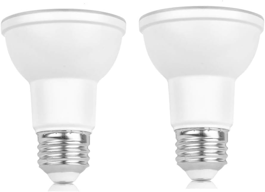 2-Pack PAR20 LED Bulb Daylight Glow,7W(50W Equivalent),5000K,Dimmable,550LM,40° Beam Angle Narrow Flood Light Bulb,Medium Base (E26),UL-Listed and Energy Star Approved