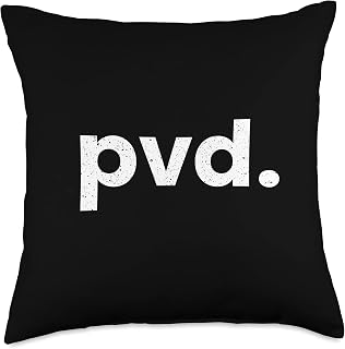 PVD Providence Rhode Island Airport Code List PVD Throw Pillow