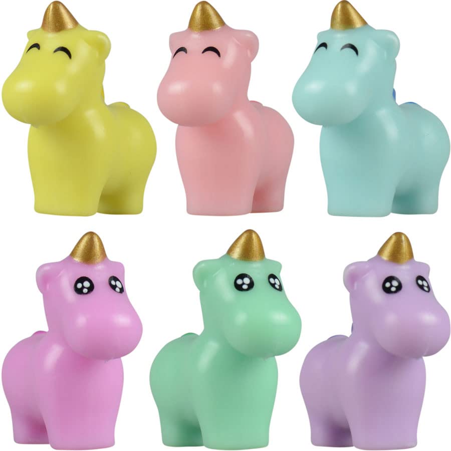 Entervending Little Unicorn Toy Figurines - Unicorn Figures 100 Pcs - Unicorn Party Favors for Kids - Unicorn Cake Toppers - Unicorn Decoration Playset