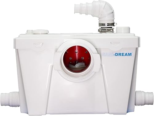 Bomba maceradora de 500 W para macerar la bomba de alcantarillado del inodoro con 4 entradas de agua aguas residuales domésticas baño fregadero