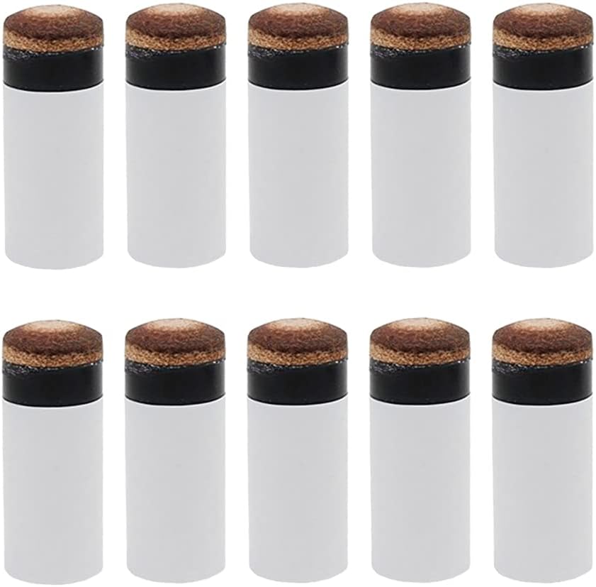 ccHuDE 10 Pcs 13mm Billiard Cue Tips Pool Cue Stick Ferrules Snooker Pool Cue Pole
