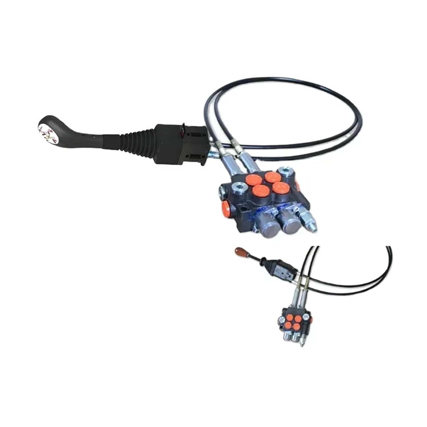 GHHSBO 1pcs GJ1135B Hydraulic control lever tractor joystick(Silver)