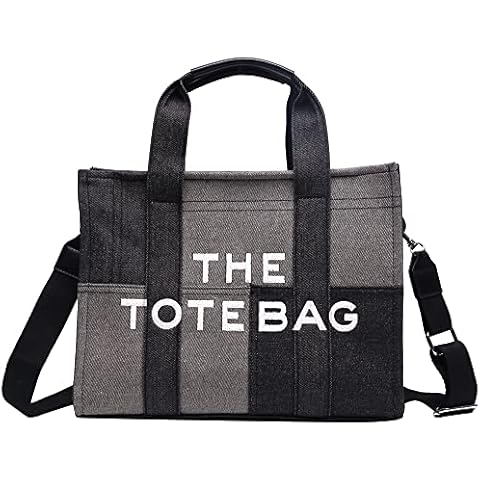 Tote Bags for Women Handbag Tote Purse with Zipper Denim Crossbody Bag Shoulder Bag for Office, Travel, School Cover