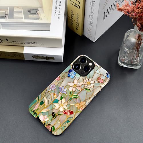 TnXee Case Compatible with iPhone 11 Pro,Fall Prevention Bright Hybrid 2-Layer Hard Shell Phone Case for Girls Boys,Stained Glass Bloom Flower by TnXee - Image 7