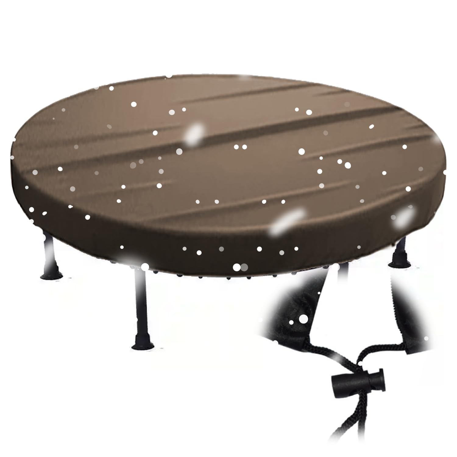 Trampoline Dust Rain Cover , Waterproof 210D Oxford Fitness Trampolines Round Protection for Patio, Park,Dust Proof Trampolin Protective Cover for Indoor/Outdoor/Garden(Size:102*11cm,Color:Brown)