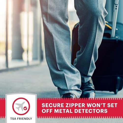 Passport Anti Pickpocket Socks with Concealed Zipper & Hidden Pocket - Anti Theft Travel Security Over the Calf Knee High Socks - Mens Size 8.5-12.5 (Black - Pack of 1) 5