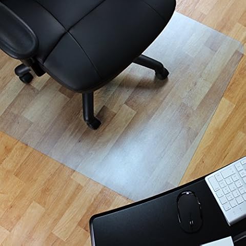 Marvelux Vinyl Bodenschutzmatte für Hartböden, 120 x 150 cm rechteckig Bürostuhlmatte, transparent phthalatfrei PVC unterlage schreibtischstuhl, in verschiedenen Größen erhältlich Cover