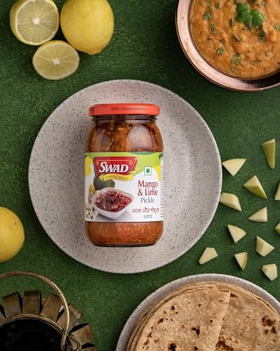 Image of SWAD Distinctly Different & Delicious Mango & Lime Pickle 400g, Aam Ka Achar