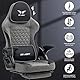 BRTHORY Gaming Stuhl Ergonomischer Racing Gamer Stuhl mit Verstellbare Kopfstütze Schreibtischstuhl mit Stoffoberfläche, Federsitzkissen, Verbindungsarmlehnen und Fußstütze, Wippfunktion, 135°