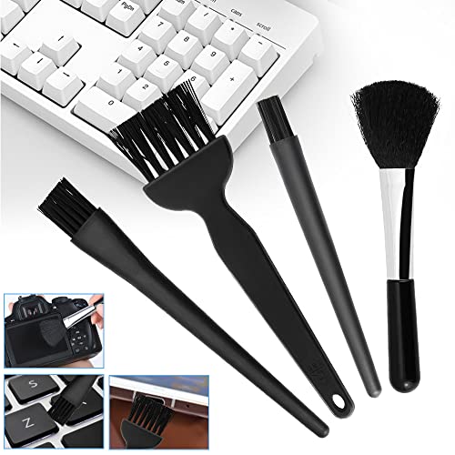 QINERSAW 4 Piezas Cepillos de Nailon Antiestáticos Brocha de Limpieza PC 4-en-1 Cepillos Antiestáticos Cepillo de Limpieza Electrónico Herramientas de Limpieza de Teclado de PC