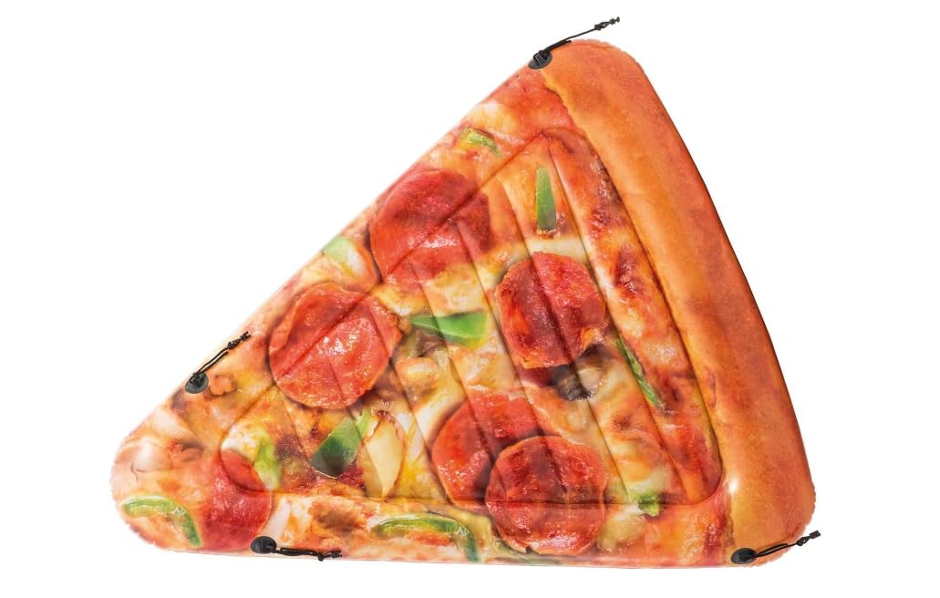 Pizza Float Mat, Giant Sliced Pizza Beach Toy Floats Swimming Pool Water Toys Outdoor Summer Party Swim Tubes Rings Beach, Swimming Party for Kids and Adults (160cm x 137cm)
