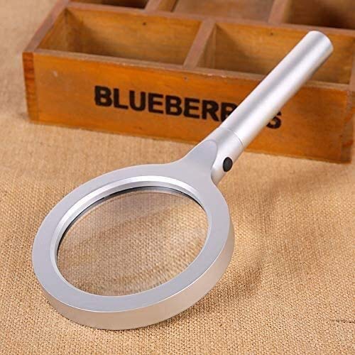 Lupas de Mano Mini Lupa 20X Lámpara LED con una Lupa Circular de Mano para Personas Mayores con Baja visión para Leer