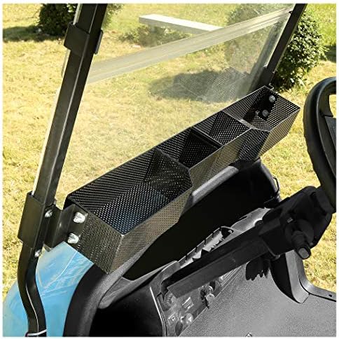 10L0L Golf Cart Front Inner Basket Dash Storage Tray Organizer Utility Basket for 2000-up Club Car DS & Precedent, Heavy Steel Mesh Add Additional Storage for Golf Carts – Black