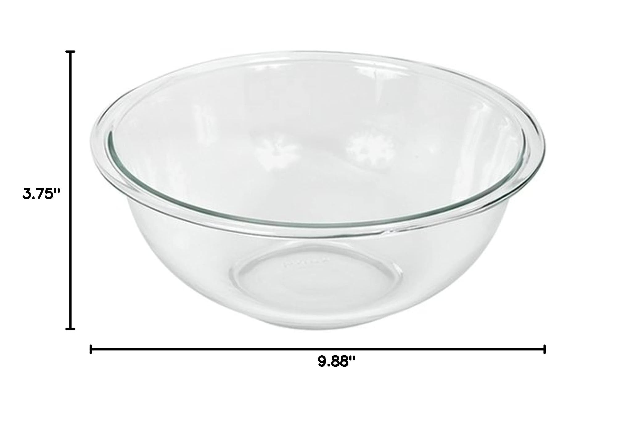 Pyrex 325 2.5Qt Glass Mixing Bowl - Made in USA | Tempered Glass | Thick Glass Walls | Wide Rim | Nesting Design | Mixing Bowl | Refrigerator & Freezer Safe | Dishwasher Safe product thumbnail 6