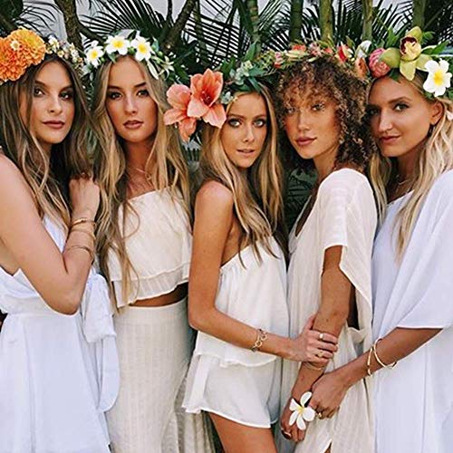 Pinzas para el cabello con flores blancas, 25 piezas miniatura 5