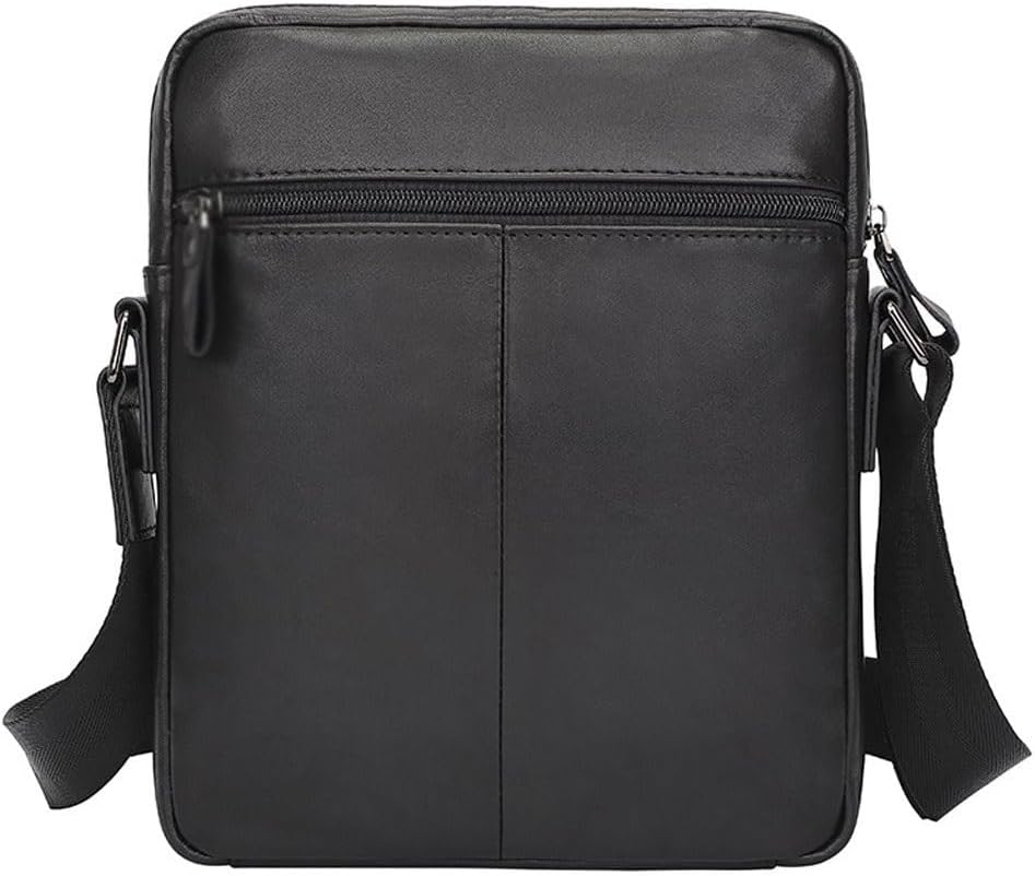 Casual leather crossbody bag, men's top layer cowhide large capacity, shoulder