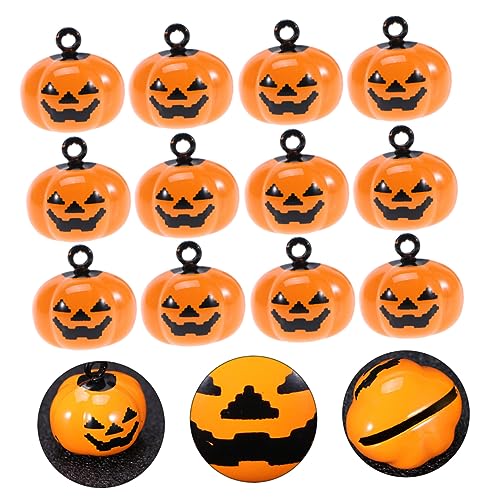 BCOATH Pumpkin Pet Bells 12pcs/Set Dog Cat Pet Necklace Safety Quick Release Buckle