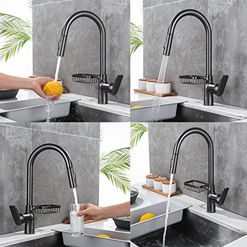 Robinet d'évier de cuisine à double mode d'eau avec douchette extractible fluide - 3