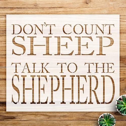 Shepherd Stencil Pattern for Walls and Crafts, Reusable Mylar Template, Ideal for Home Decor and Artistic Projects - Size A3 (16.5