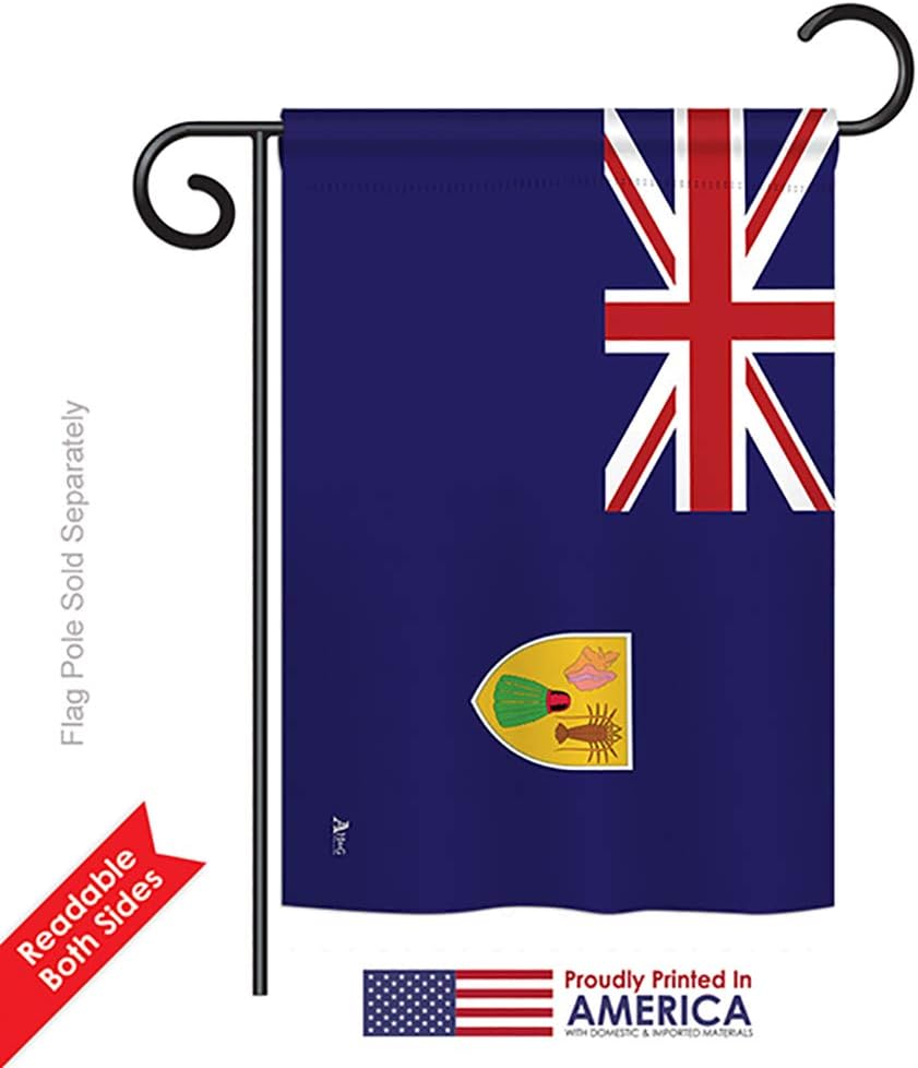 Nationality Turks & Caicos Island Garden House Flags Set Regional Nation International World Country Particular Area Small Decorative Gift Yard Banner Double-Sided Made In USA 28 X 40