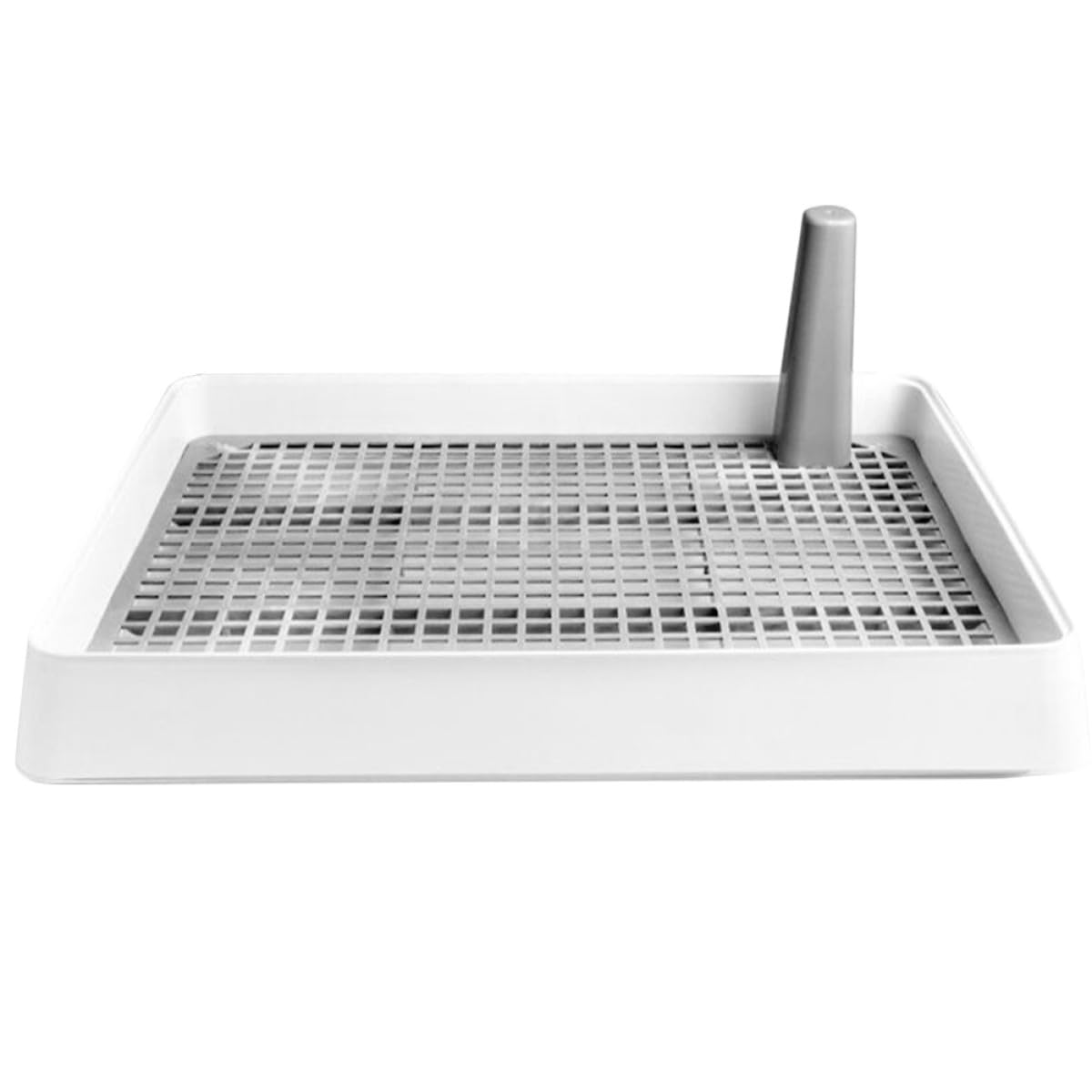 Bac à litière pour chiot intérieur de 1L avec grille amovible double couche en PP