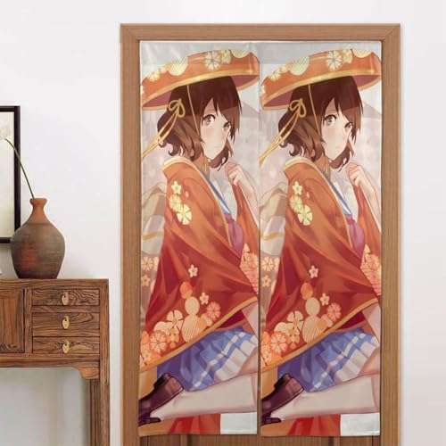 のれん 響け!ユーフォニアム 黄前 久美子 暖簾 壁掛け カーテン 部屋間仕切り 目隠し おしゃれ 飾り 風呂 玄関 洗面所 飲食店 和室 洋室 出入り口 簡単取り付け 洗濯可 四季兼用 新築祝い プレゼント 幅86cm丈143cm