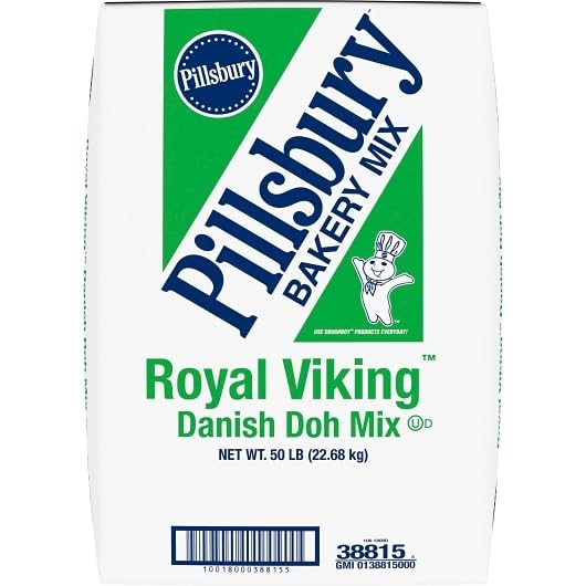 Pillsbury Royal Viking Danish Doh Mix, Professional Bakery Mix, 50 lb Bulk Bag
