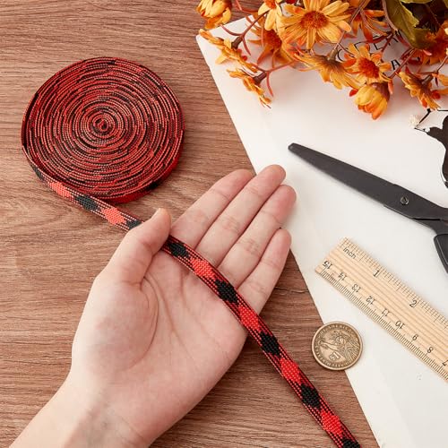 OLYCRAFT 5M Red Ito Sageo Wrapping Cord 11mm Wide Cotton for Sword Handle Japanese Samurai Katana Tsukamaki Rope - Image 3