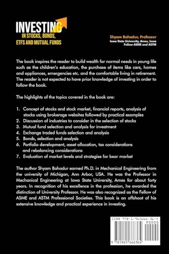 Guide to Investing in Stocks, Bonds, ETFs and Mutual Funds: Investor’s Guide to Building Wealth (A simple treatment for an uninitiated investor) 51bX1pfWmzL. SL500 - Guide to Investing in Stocks, Bonds, ETFs and Mutual Funds: Investor’s Guide to Building Wealth (A simple treatment for an uninitiated investor)