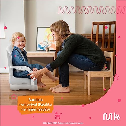 Cadeira de Alimentação Portátil Lollipop 6M 15KG Cinza Multikids Baby - BB475