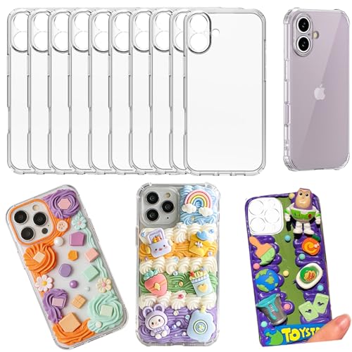 stino DIY Phone Junk Case for iPhone, 10 Pack Clear Cases, Crystal Transparent Junk Case Supplies...