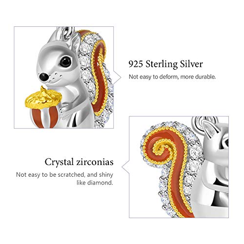 Image of GNOCE Cute Animal Collection Charms 925 Sterling Silver Pendant Dangle Bead Charm Fit for Bracelets and Necklaces, Hand-Finished Keepsake Jewelry Gift for Women, Girls, Mother, BBF