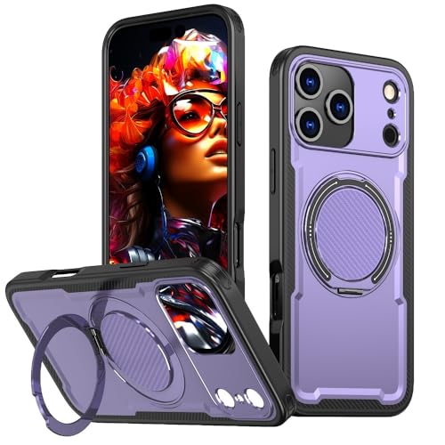 Coque silicone rigide pour iPhone 15 Pro Max avec anneau magnétique de support