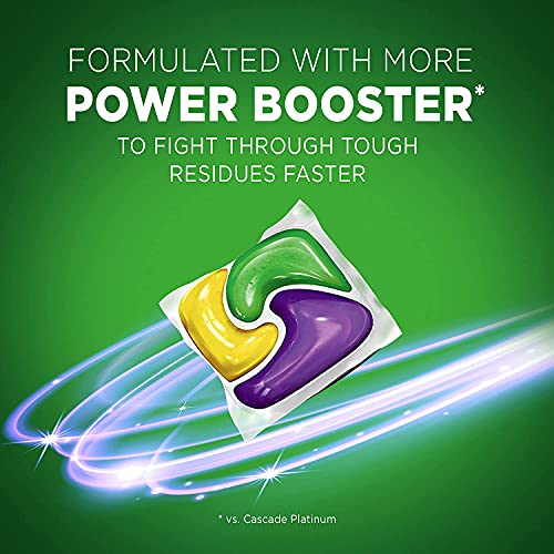 image for Cascade Platinum Power Boost Dishwasher Pods, Dishwasher Detergent, Di