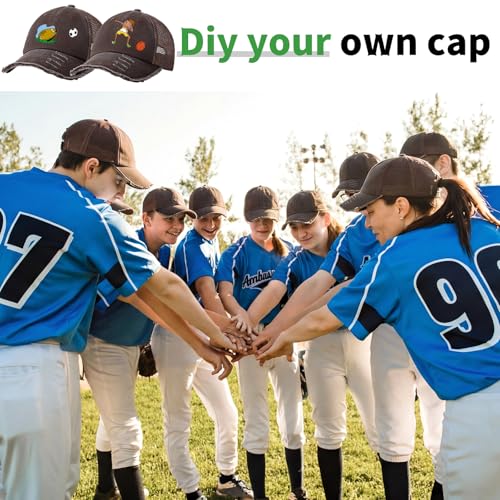 Image of Suhine 24 Pcs Blank Trucker Hat Bulk Unisex Mesh Baseball Cap for Sublimation Embroidery Vintage Adjustable Hat for Men Women