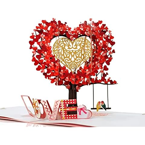 3D Love Birds in Love Tree Card Cover