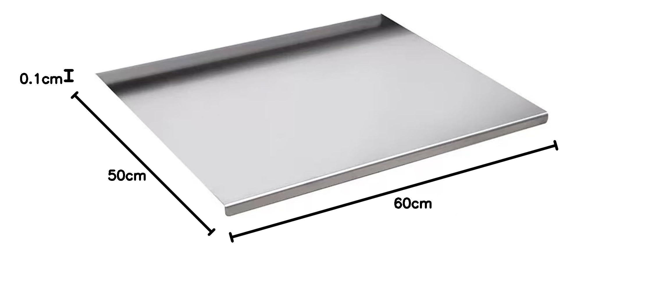 Tabla de cortar de titanio puro con borde, 99,6% titanio puro de 1 mm de grosor, superficie antiadherente perfecta para cocina, camping, barbacoa (XL)