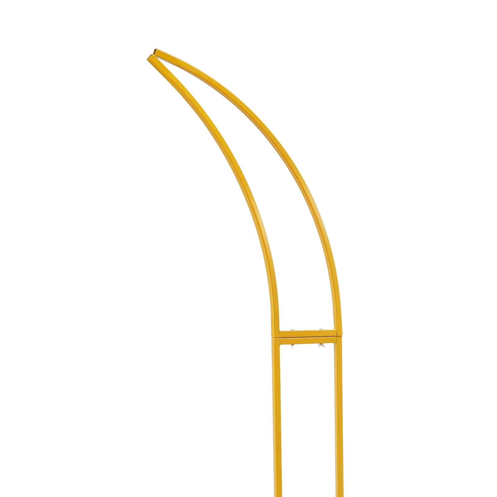Set di 2 supporti per arco per matrimonio, arco di fiori a forma di mezza luna, supporto per sfondo in metallo, 2,1 m e 1,9 m, ideale per matrimoni, compleanni e feste (oro)