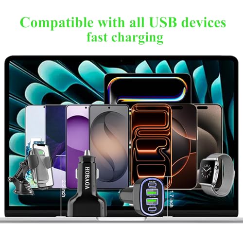 USB C Car Charger Adapter, PD 3.2 QC 5.0 Fast Charging - image 4