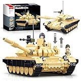 Army Tank, Military Main Battle Tank, 2 in 1 Tank Military Model Toy Kits, Inspired 72B3/72M1 Tank Brick Set, with 2 Soldier Minifigures, Gifts for Aged 6-12 Kids, Compatible with Lego, 770pcs