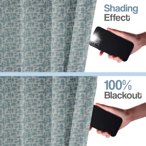 Image of FRESH FROM LOOM 8 ft Door Curtains for Slider Track | Non-Ring Curtains | S-Wave Pleat | Non-Ring Curtains | S-Wave Pleat | Parda | Light Block Blackout Parde | (Sky Blue | 8 Feet Long, 1pc)