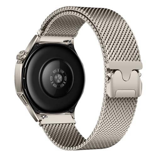 Image of Compatible with Huawei Watch GT 5 46mm Strap Stainless Steel Band for Watch 4 46MM Parachute-Style Buckle Loop Strap Compatible with Huawei Watch GT 4 3 2 46mm Straps(No Watch)