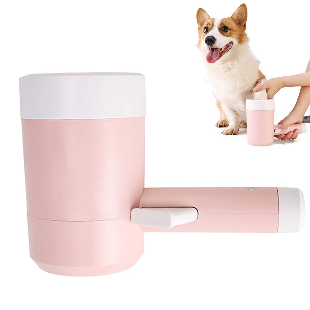 Dog Paw Cleaner with Handle, Portable Pet Cleaning Cup, Puppy Foot Washing Cup,Silicone Brush Dog Feet Cleaner for Dirty And Muddy Paw Cleaner for Pet Grooming