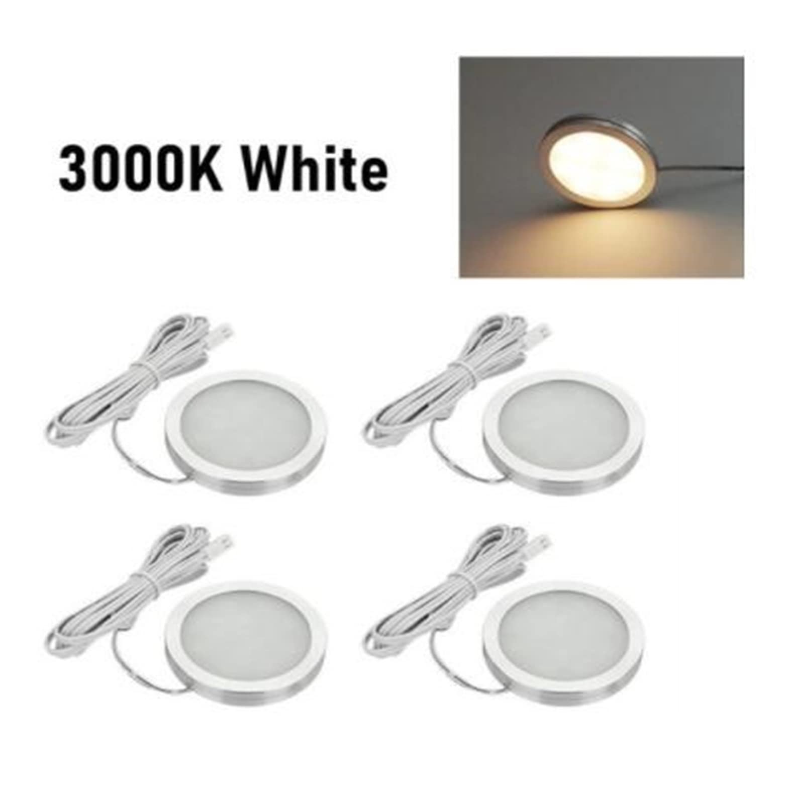 4 szt. Akcesoria do kamperów RV lampy sufitowe przyczepa kempingowa wewnętrzna lampka do czytania oświetlenie dachowe do kampera RV przyczepa kempingowa łódź(3000K-4PCS)