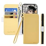 Multifunzione: questa custodia per telefono include 3 tasche per gli ID delle carte e una tasca laterale per denaro o carte aggiuntive. libera le tue mani dal portare borsa/portafoglio per la comodità in movimento. Il cordino da polso consente comodità e un accesso facile e veloce per usarlo ovunque.